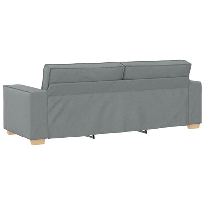 vidaXL 3-Sitzer-Sofa Hellgrau 220x78x84 cm Stoff