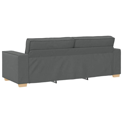 3-Sitzer-Sofa Dunkelgrau 220x78x84 cm Stoff