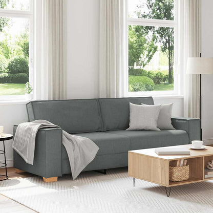 3-Sitzer-Sofa Dunkelgrau 220x78x84 cm Stoff