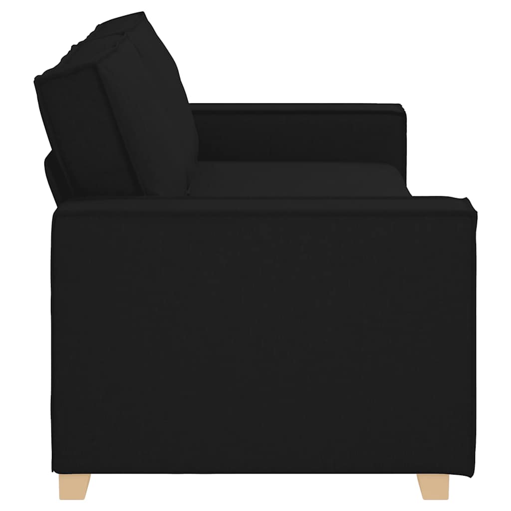 3-Sitzer-Sofa Schwarz 220x78x84 cm Stoff
