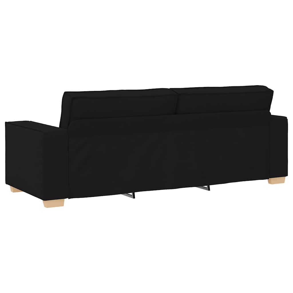 3-Sitzer-Sofa Schwarz 220x78x84 cm Stoff