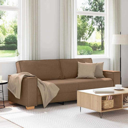 vidaXL 3-Sitzer-Sofa Braun 180 cm Stoff
