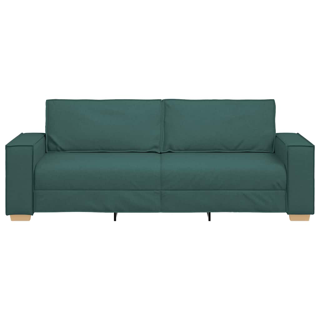 Sofa Dunkelgrün 220 x 80 x 84 cm Stoff