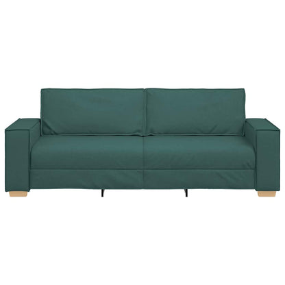 Sofa Dunkelgrün 220 x 80 x 84 cm Stoff