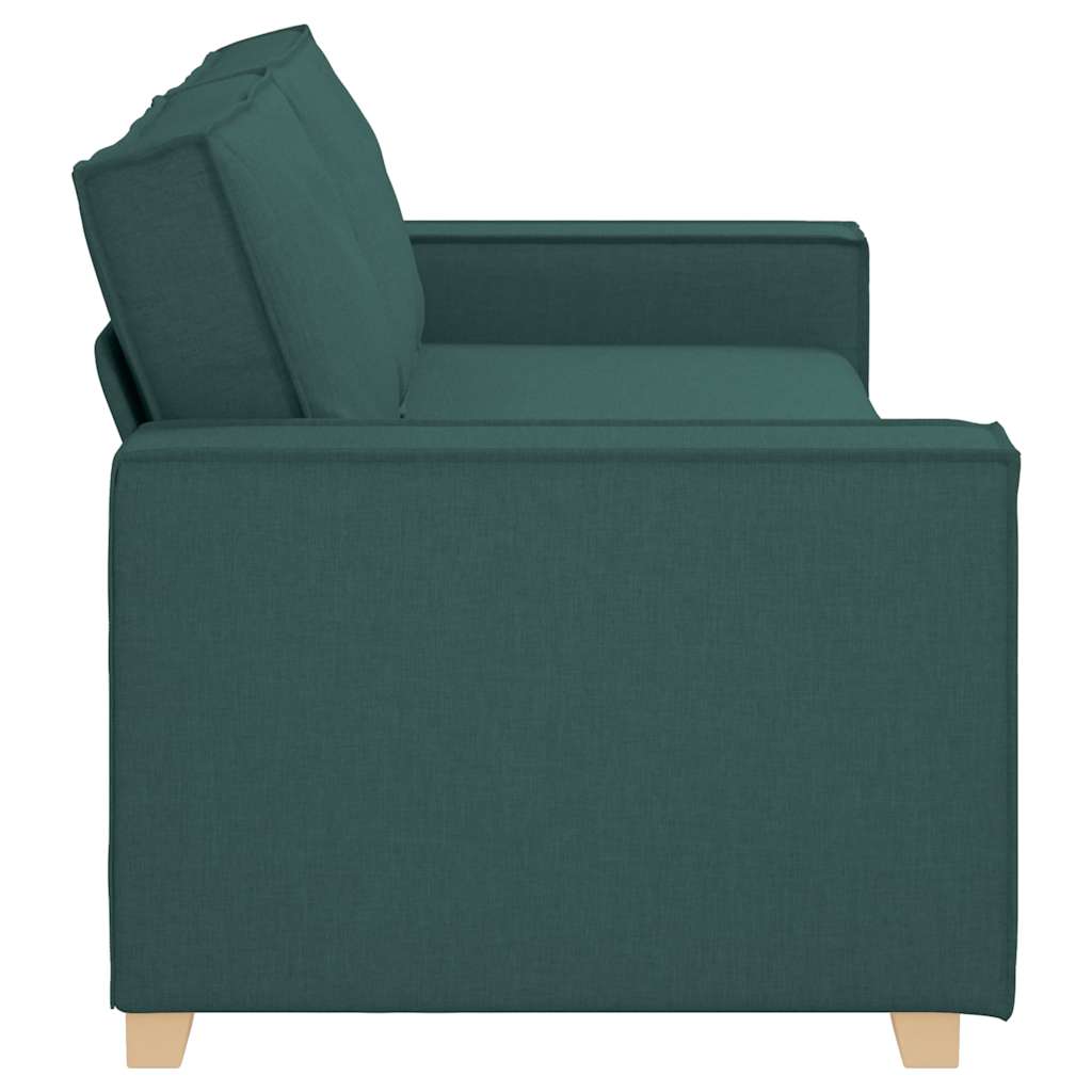 Sofa Dunkelgrün 220 x 80 x 84 cm Stoff