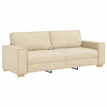 Sofa Creme 220 x 80 x 84 cm Stoff