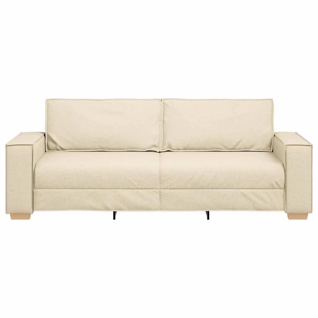 Sofa Creme 220 x 80 x 84 cm Stoff