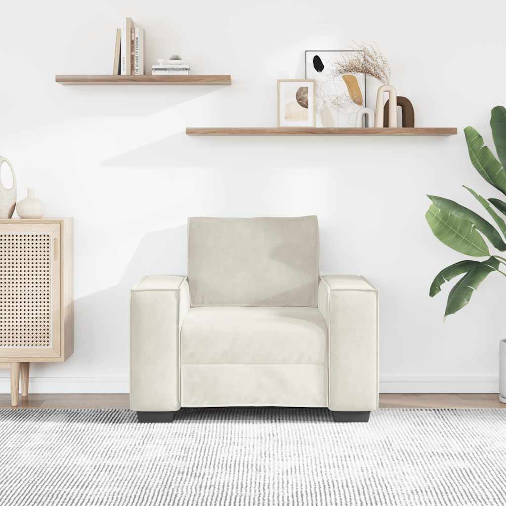 Sessel Creme 100x78x84 cm Samt