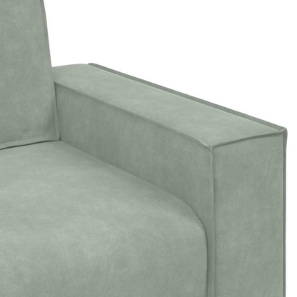 2-Sitzer-Sofa Hellgrau 160x78x84 cm Samt