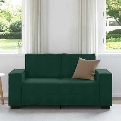 2-Sitzer-Sofa Dunkelgrün 160x78x84 cm Samt