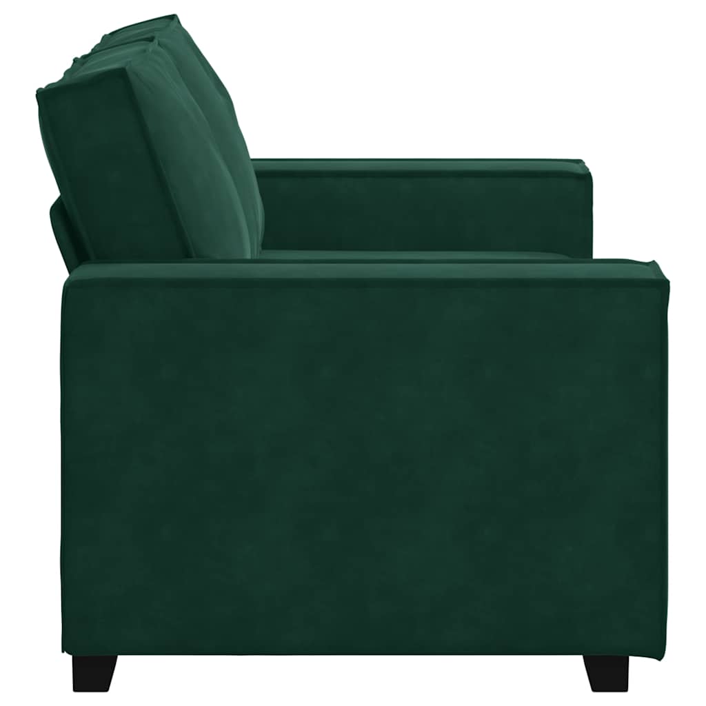 2-Sitzer-Sofa Dunkelgrün 160x78x84 cm Samt