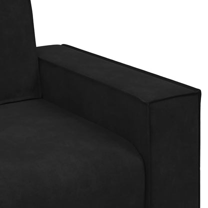 2-Sitzer-Sofa Schwarz 160x78x84 cm Samt