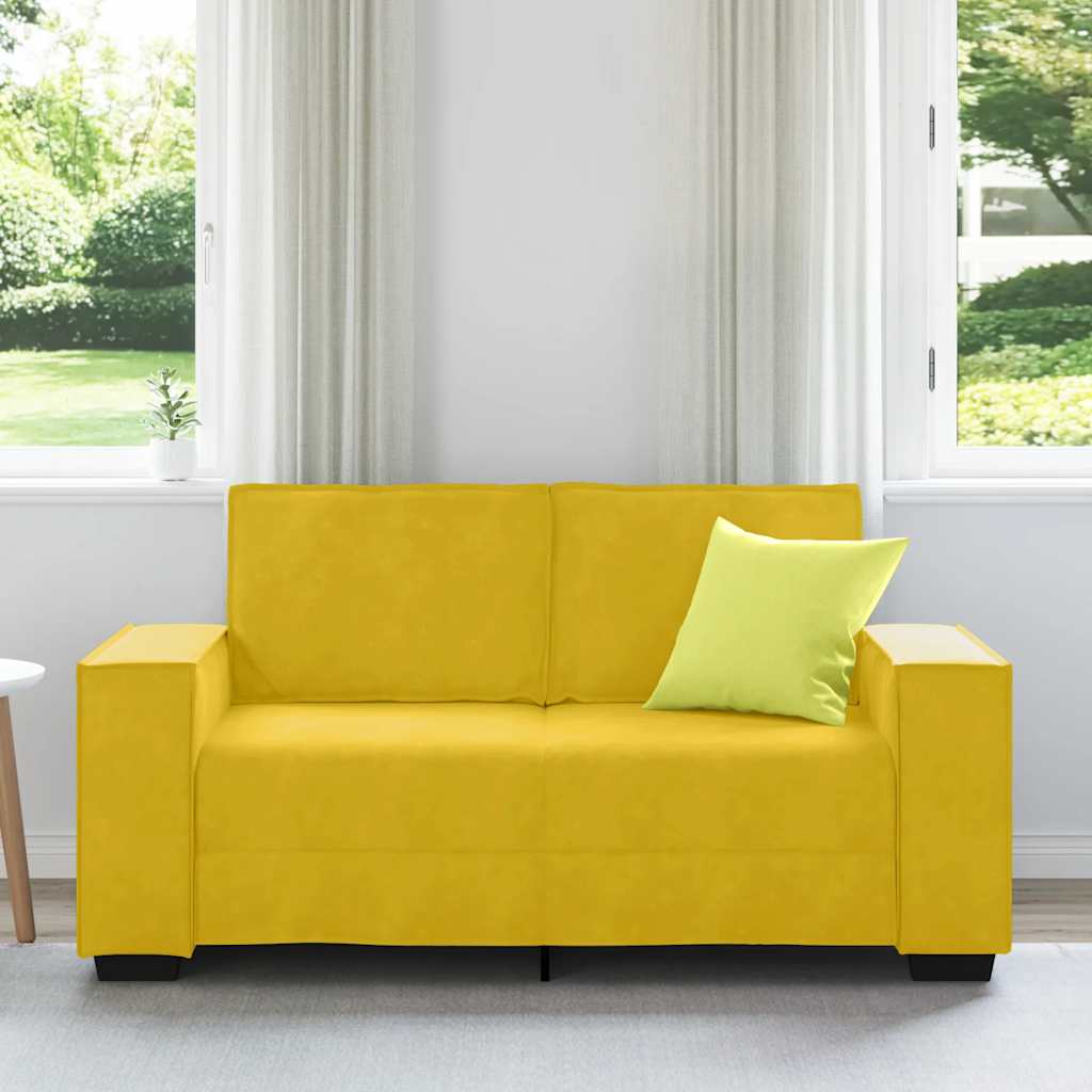 2-Sitzer-Sofa Gelb 160x78x84 cm Samt
