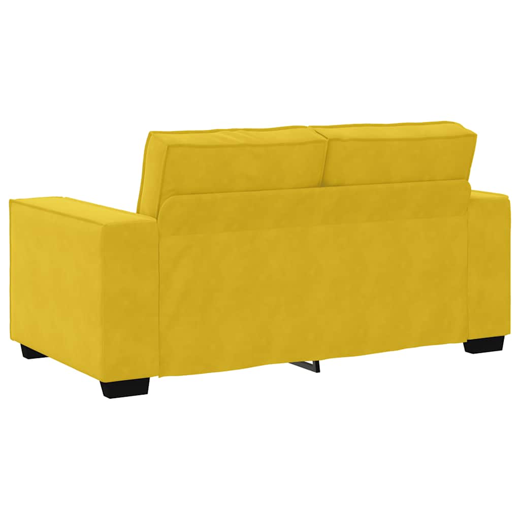 2-Sitzer-Sofa Gelb 160x78x84 cm Samt