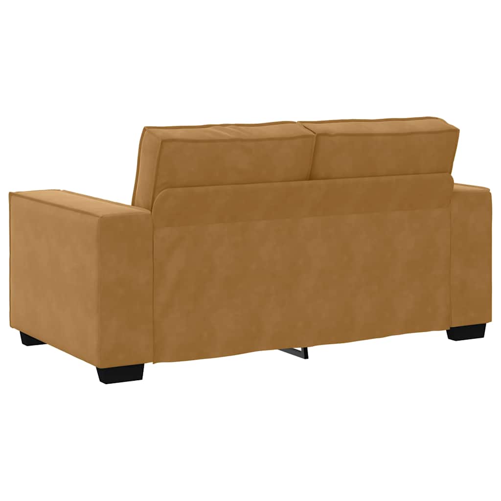 2-Sitzer-Sofa Braun 160x78x84 cm Samt