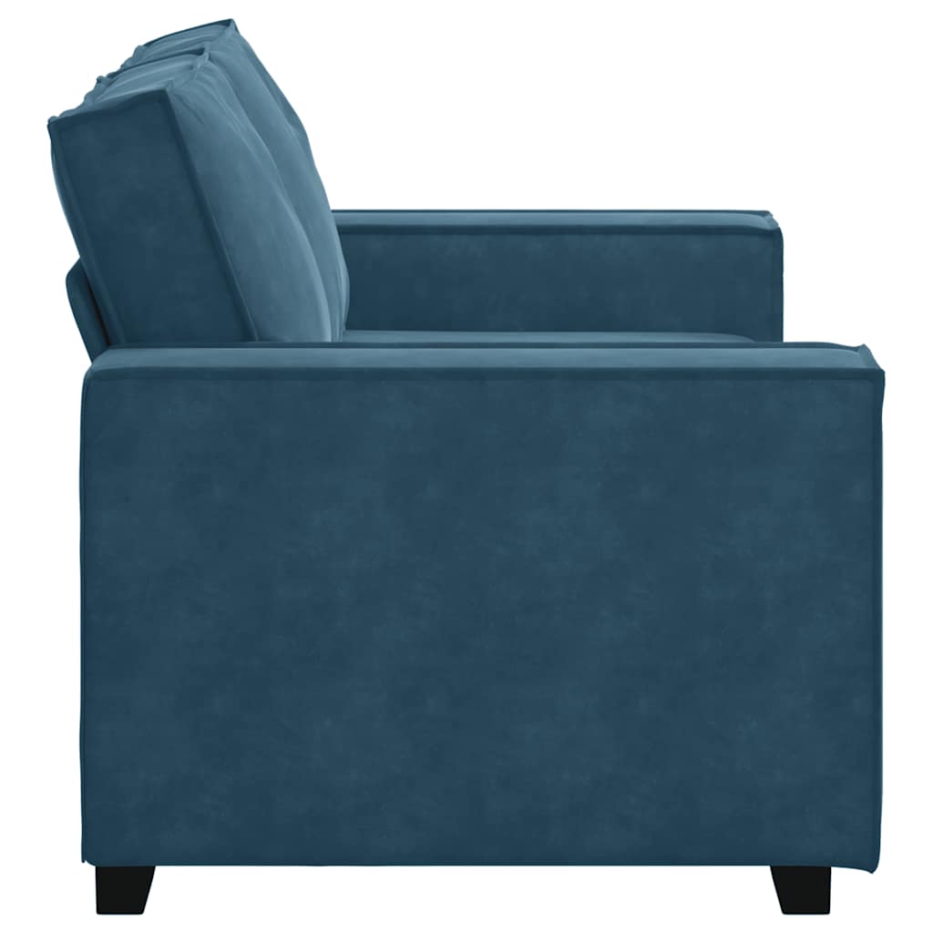 2-Sitzer-Sofa Blau 160x78x84 cm Samt