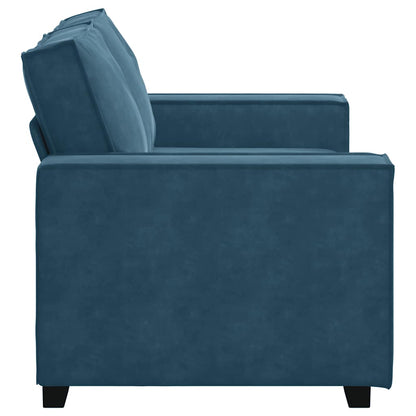 2-Sitzer-Sofa Blau 160x78x84 cm Samt