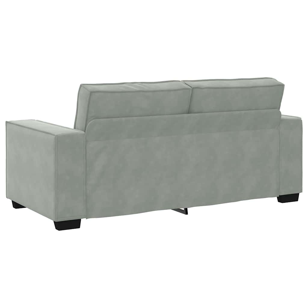 2-Sitzer-Sofa Hellgrau 180x78x84 cm Samt