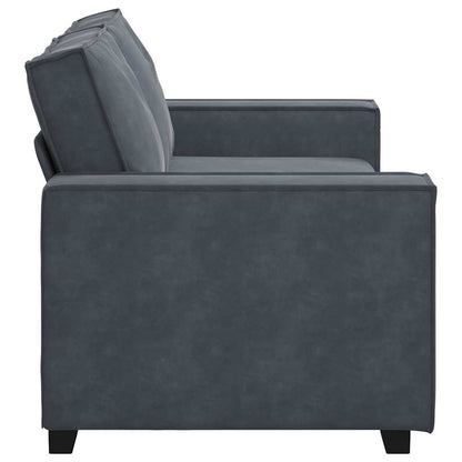 2-Sitzer-Sofa Dunkelgrau 180x78x84 cm Samt