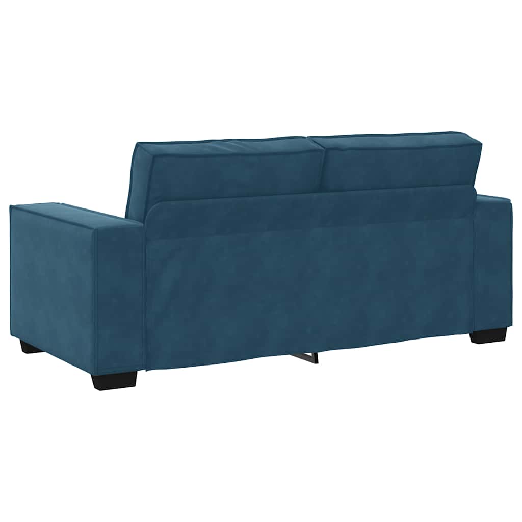 2-Sitzer-Sofa Blau 180x78x84 cm Samt