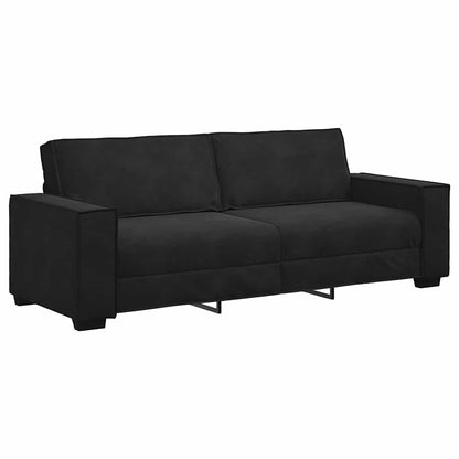 3-Sitzer-Sofa Schwarz 220x78x84 cm Samt