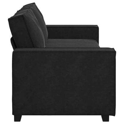 3-Sitzer-Sofa Schwarz 220x78x84 cm Samt