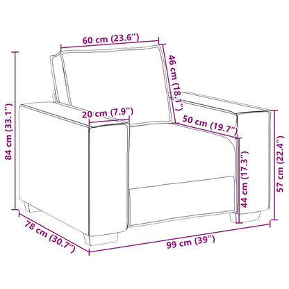 vidaXL Sofa Weiß 99 x 78 x 84 cm Stoff