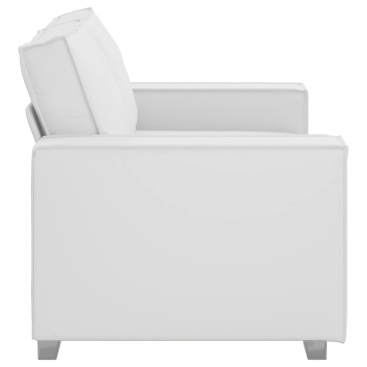 vidaXL Sofa Weiß 160 x 80 x 84 cm Stoff