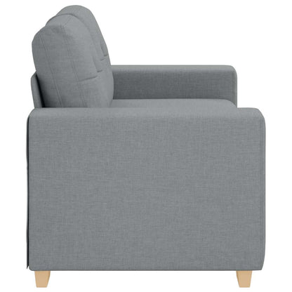 Zweisitzer-Sofa Hellgrau 160x77x82 cm Stoff