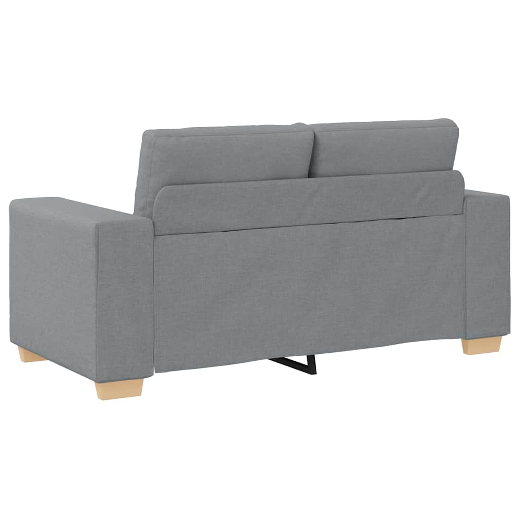Zweisitzer-Sofa Hellgrau 160x77x82 cm Stoff