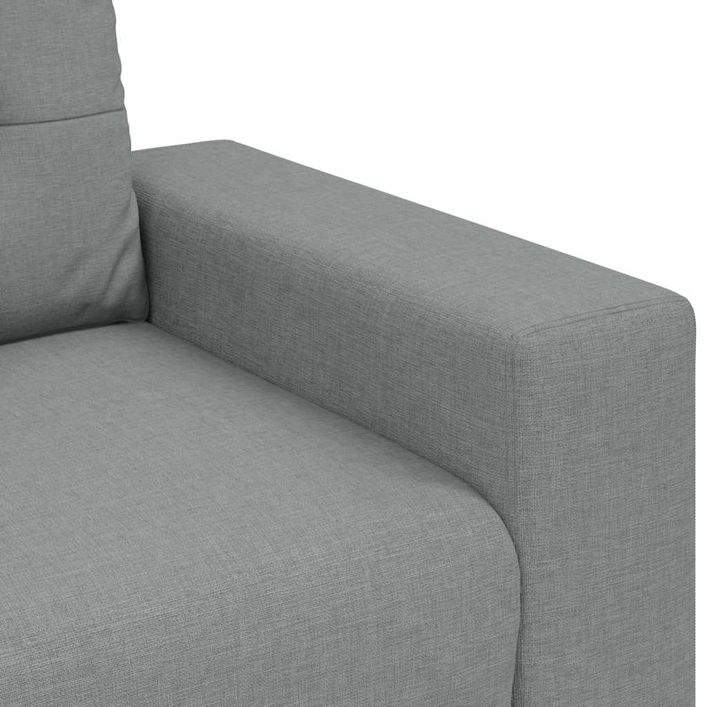 Zweisitzer-Sofa Hellgrau 160x77x82 cm Stoff