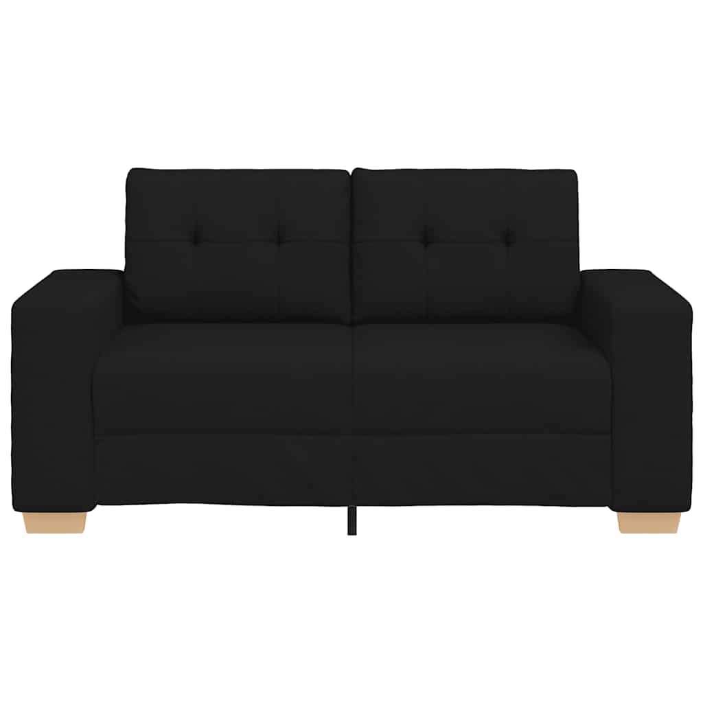 vidaXL Canapé à 2 places noir 160x77x82 cm Tissu