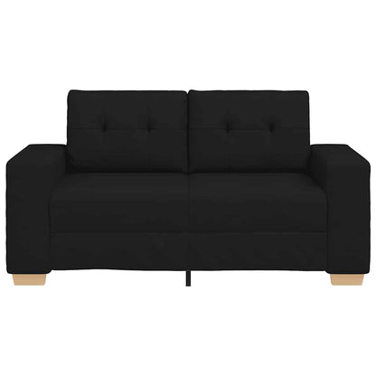 vidaXL Canapé à 2 places noir 160x77x82 cm Tissu
