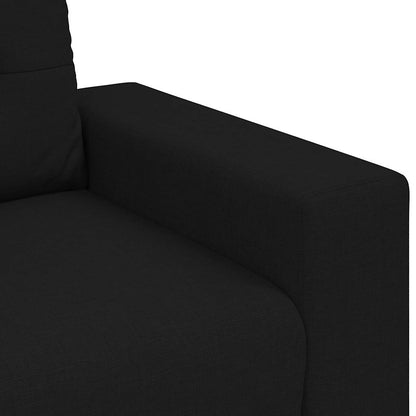vidaXL Canapé à 2 places noir 160x77x82 cm Tissu