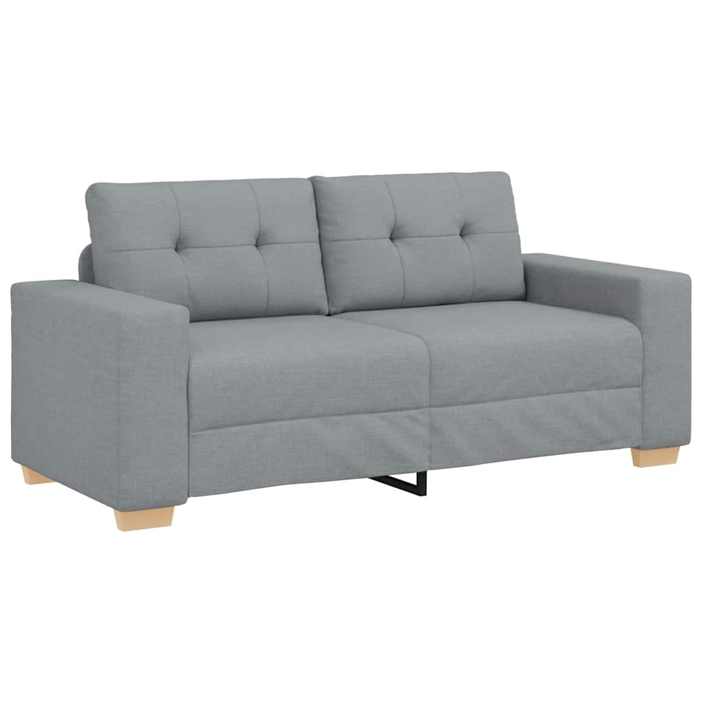 Zweisitzer-Sofa Hellgrau 180x77x82 cm Stoff