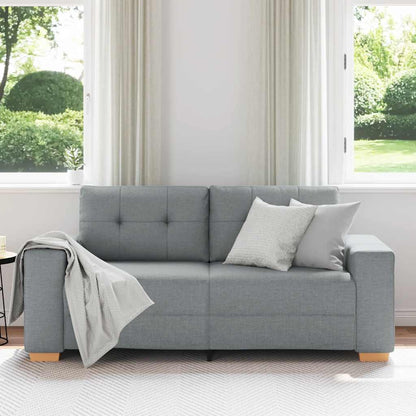 Zweisitzer-Sofa Hellgrau 180x77x82 cm Stoff