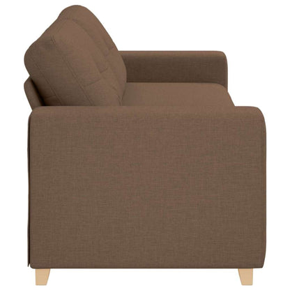 vidaXL 3-Sitzer-Sofa mit Kissen Braun Stoff