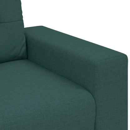 vidaXL Zweisitzer-Sofa mit Kissen Dunkelgrün Stoff