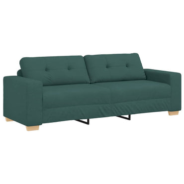 vidaXL Zweisitzer-Sofa mit Kissen Dunkelgrün Stoff