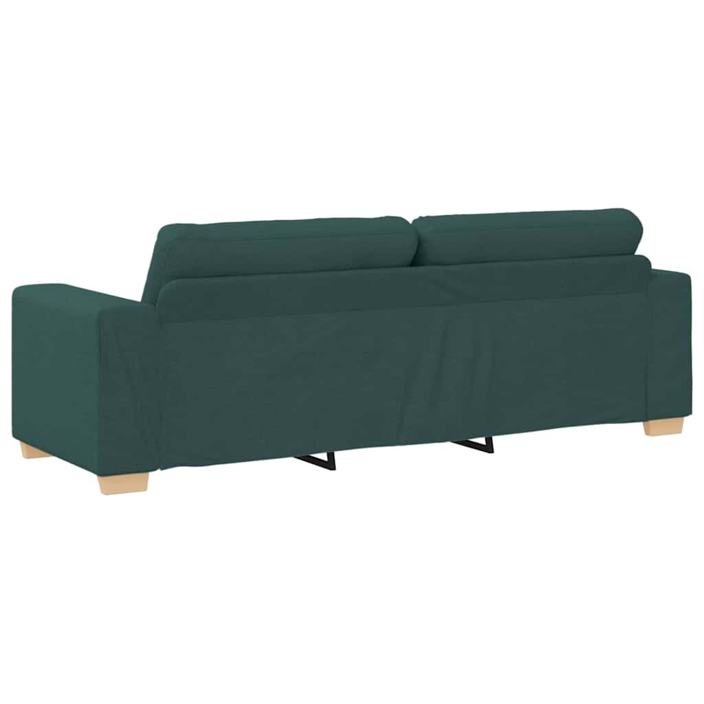 vidaXL Zweisitzer-Sofa mit Kissen Dunkelgrün Stoff