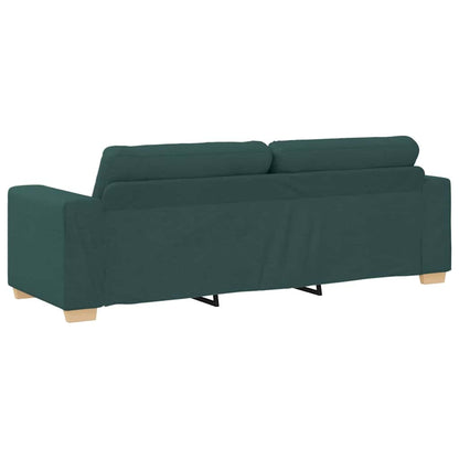 vidaXL Zweisitzer-Sofa mit Kissen Dunkelgrün Stoff