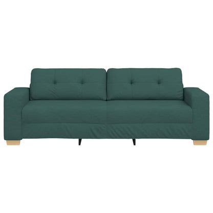vidaXL Zweisitzer-Sofa mit Kissen Dunkelgrün Stoff