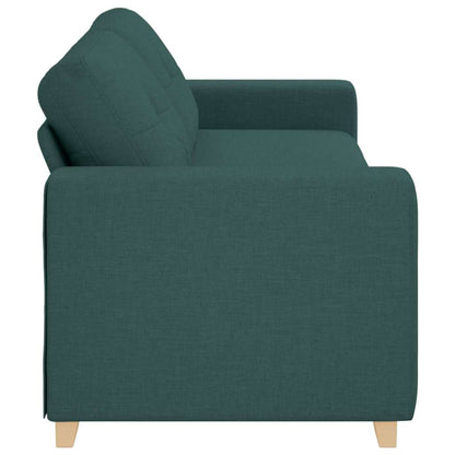 vidaXL Zweisitzer-Sofa mit Kissen Dunkelgrün Stoff