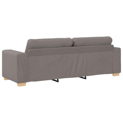 Sofa Taupe 221 x 80 x 80 cm Stoff