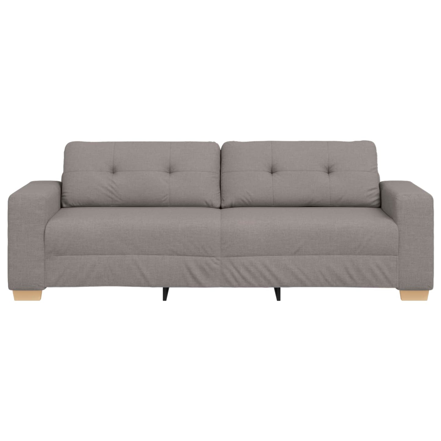 Sofa Taupe 221 x 80 x 80 cm Stoff