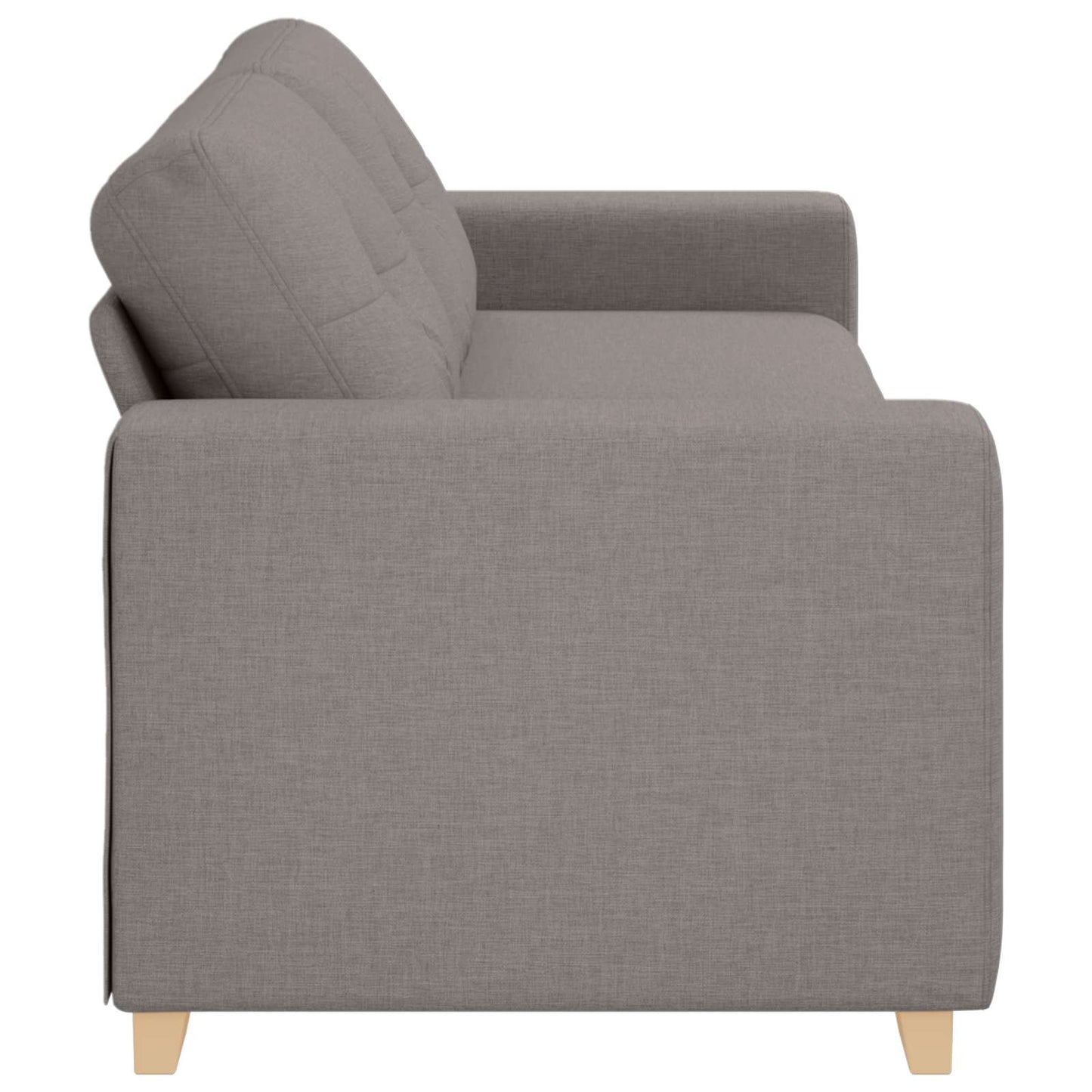 Sofa Taupe 221 x 80 x 80 cm Stoff