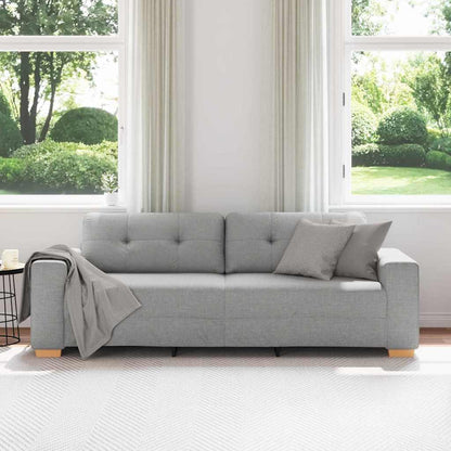 vidaXL | 3-Sitzer-Sofa | mit Kissen Wolkengrau Stoff