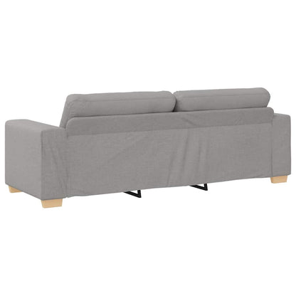 vidaXL | 3-Sitzer-Sofa | mit Kissen Wolkengrau Stoff