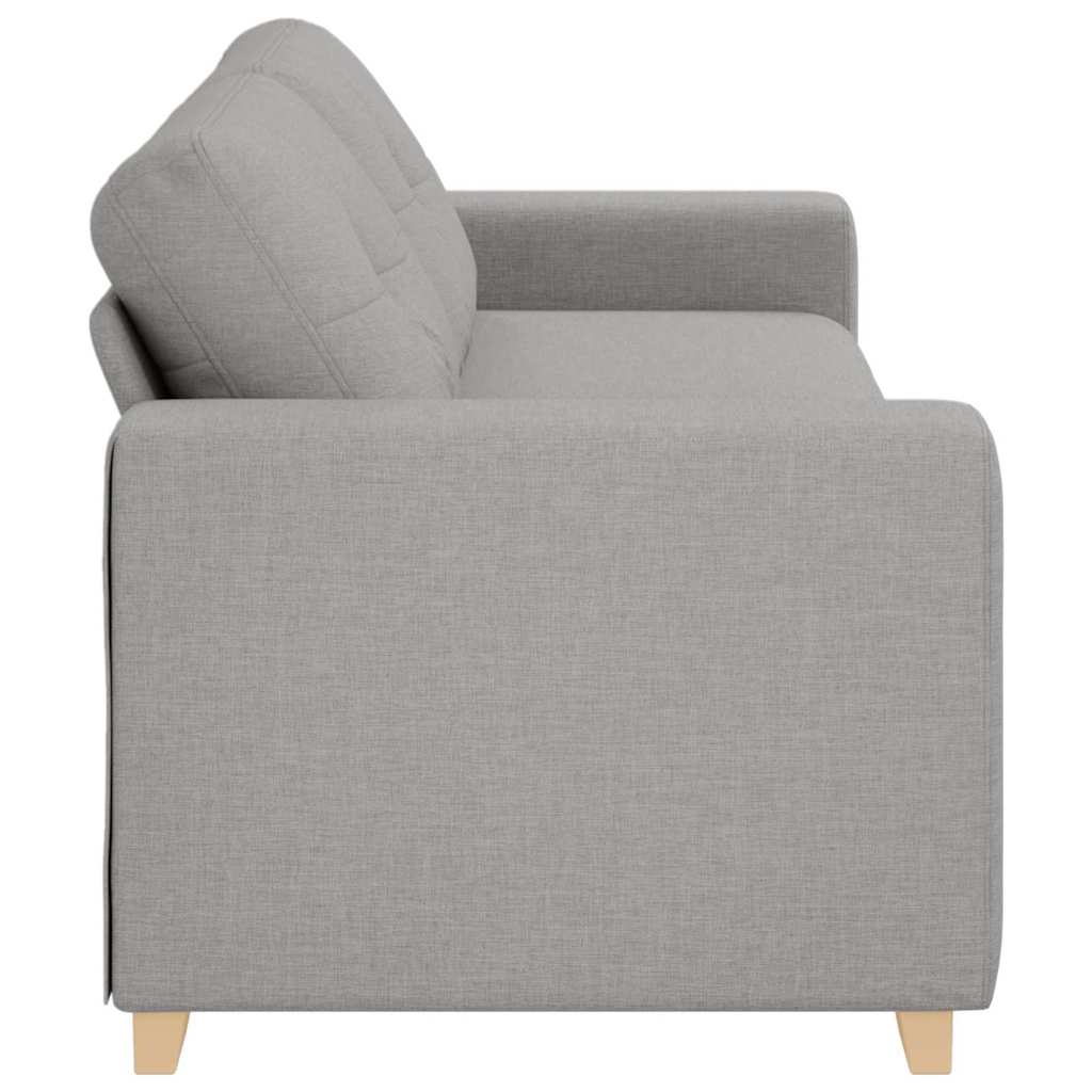 vidaXL | 3-Sitzer-Sofa | mit Kissen Wolkengrau Stoff