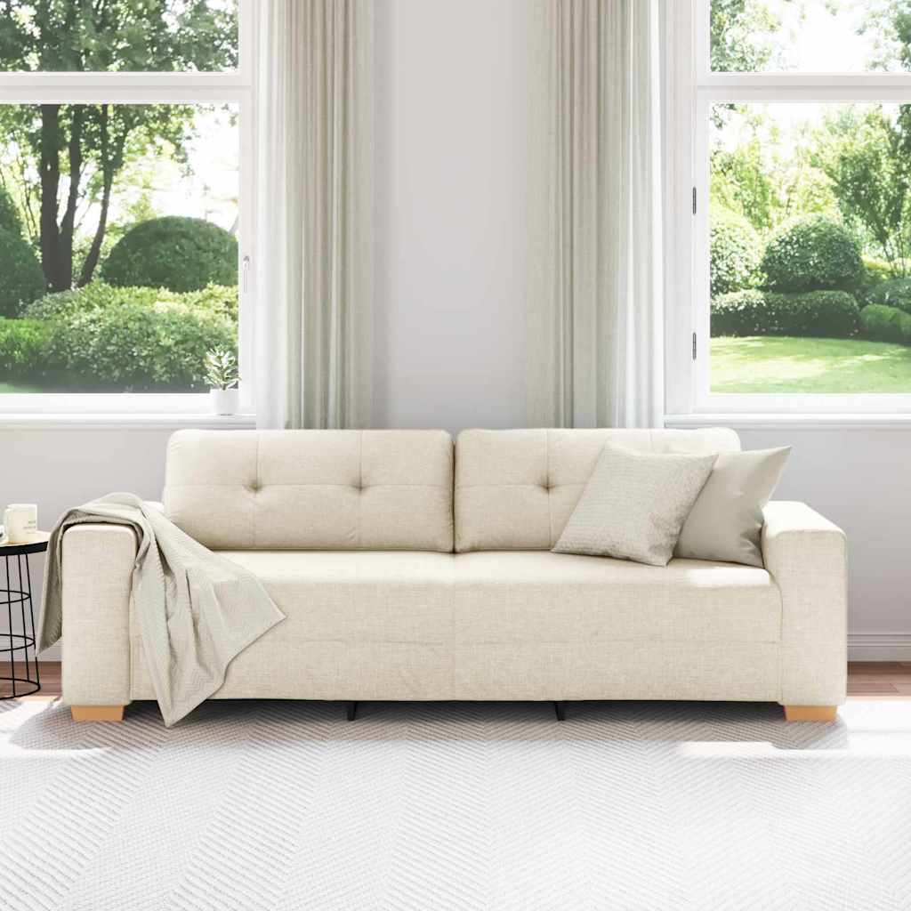 Sofa 3-Sitzer Leinen 180 cm